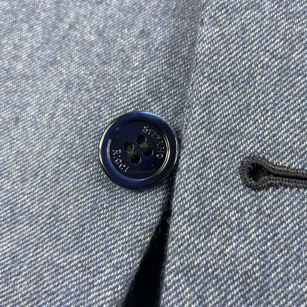 Stefano Ricci Recent‎ Blue Cashmere Cotton Fleece Mens Blazer Size 48R Mint